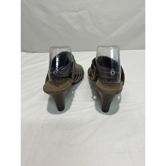 AEROSOLES A2 HEELREST Slip On MID HEELS WOMEN'S OPEN TOE Sandals SHOES SIZE 11 - Picture 4 of 7